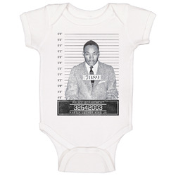 Martin Luther King Jr Celebrity Mugshot Police Department Onesie Baby One Piece Martin Luther King Jr Celebrity Mugshot Police Department Onesie Baby One Piece