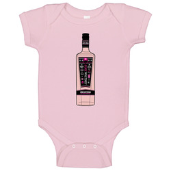 Pink Whitney New Amsterdam Bottle Onesie Baby One Piece Pink Whitney New Amsterdam Bottle Onesie Baby One Piece