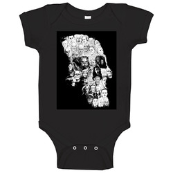 Cool Scary Horror Movie Icons Skull Onesie Baby One Piece Cool Scary Horror Movie Icons Skull Onesie Baby One Piece
