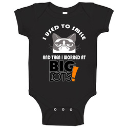 Big Lots I Used To Smile Then I Worked There Funny Occupation Onesie Baby One Piece Big Lots I Used To Smile Then I Worked There Funny Occupation Onesie Baby One Piece