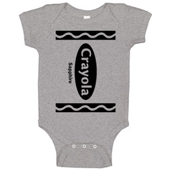 Crayola Sapphire Color Crayon Funny Halloween Group Costume Onesie Baby One Piece Crayola Sapphire Color Crayon Funny Halloween Group Costume Onesie Baby One Piece