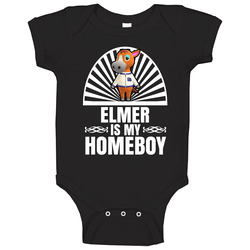 Elmer Is My Homeboy Animal Crossing New Horizons Character Video Game Fan Onesie Baby One Piece Elmer Is My Homeboy Animal Crossing New Horizons Character Video Game Fan Onesie Baby One Piece