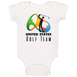 United States Golf Team Rio 2016 Olympic Event Logo Onesie Baby One Piece United States Golf Team Rio 2016 Olympic Event Logo Onesie Baby One Piece