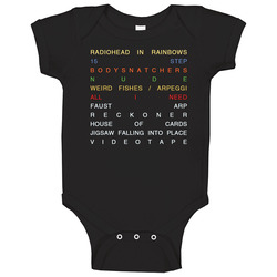 Radiohead In Rainbows Black Onesie Baby One Piece Radiohead In Rainbows Black Onesie Baby One Piece