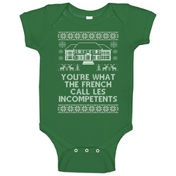 Les Incompetents Quote Home Alone Ugly Christmas Sweater Funny Holiday Gift Onesie Baby One Piece Les Incompetents Quote Home Alone Ugly Christmas Sweater Funny Holiday Gift Onesie Baby One Piece