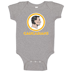 Caucasians Frederick Joseph Washington Football Political Parody End Racism Baseball Fan Onesie Baby One Piece Caucasians Frederick Joseph Washington Football Political Parody End Racism Baseball Fan Onesie Baby One Piece