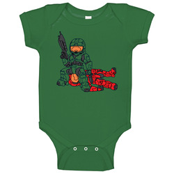 Tea Bag Halo Video Game Onesie Baby One Piece Tea Bag Halo Video Game Onesie Baby One Piece
