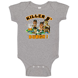 Barry Bonds Pittsburgh Retro Caricature Onesie Baby One Piece Barry Bonds Pittsburgh Retro Caricature Onesie Baby One Piece
