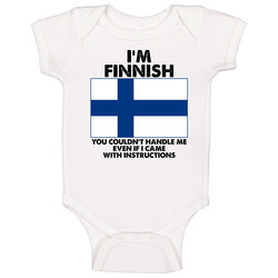 I'm Finnish Nationality Flag You Couldn't Handle Me Onesie Baby One Piece I'm Finnish Nationality Flag You Couldn't Handle Me Onesie Baby One Piece