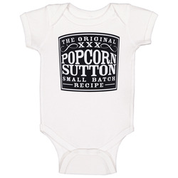 Popcorn Sutton Small Batch Moonshine Whiskey Label Logo Onesie Baby One Piece Popcorn Sutton Small Batch Moonshine Whiskey Label Logo Onesie Baby One Piece