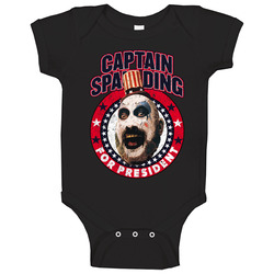 Captain Spaulding For President House Of 1000 Corpses Rob Zombie Horror Movie Fan Onesie Baby One Piece Captain Spaulding For President House Of 1000 Corpses Rob Zombie Horror Movie Fan Onesie Baby One Piece