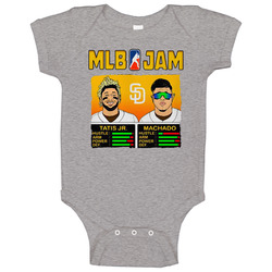 Tatis Je Machado Baseball Jam Stats Onesie Baby One Piece Tatis Je Machado Baseball Jam Stats Onesie Baby One Piece