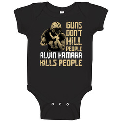 Guns Dont Kill Alvin Kamara Kills People New Orleans Football Baby One Piece Guns Dont Kill Alvin Kamara Kills People New Orleans Football Baby One Piece