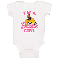 David Pastrnak I'm A Barbie Girl Funny Hockey Interview Legend Baby One Piece David Pastrnak I'm A Barbie Girl Funny Hockey Interview Legend Baby One Piece