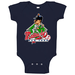 Don Mattingly Retro Baseball Caricature Baby One Piece Don Mattingly Retro Baseball Caricature Baby One Piece
