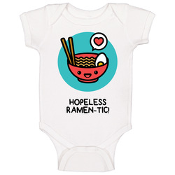 Hopeless Ramentic Funny Ramen Soup Joke Baby One Piece Hopeless Ramentic Funny Ramen Soup Joke Baby One Piece