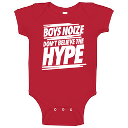 Boys Noize Don't Believe The Hype Logo Black Baby One Piece Boys Noize Don't Believe The Hype Logo Black Baby One Piece