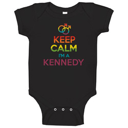 Keep Calm Im A Kennedy Last Name Gay Pride Lgbt Baby One Piece Keep Calm Im A Kennedy Last Name Gay Pride Lgbt Baby One Piece
