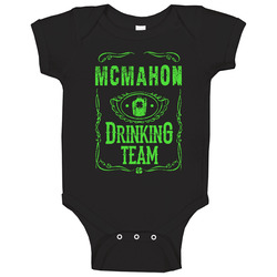 Mcmahon Irish Drinking Team Whiskey Beer Custom Last Name St Patricks Day Baby One Piece Mcmahon Irish Drinking Team Whiskey Beer Custom Last Name St Patricks Day Baby One Piece