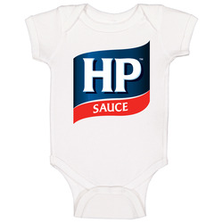 Hp Sauce Bottle Label Logo Food Costume Baby One Piece Hp Sauce Bottle Label Logo Food Costume Baby One Piece