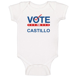 Vote For Election School Work Politics Castillo Baby One Piece Vote For Election School Work Politics Castillo Baby One Piece