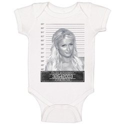 Paris Hilton Celebrity Mugshot Police Department Baby One Piece Paris Hilton Celebrity Mugshot Police Department Baby One Piece