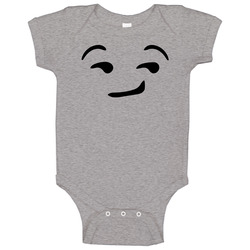 Smirk Emoji Halloween Costume Baby One Piece Smirk Emoji Halloween Costume Baby One Piece