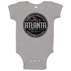 Atlanta Breakfast Club Georgia Top Restaurants Food Fan Lover Foodie Worn Look Baby One Piece Atlanta Breakfast Club Georgia Top Restaurants Food Fan Lover Foodie Worn Look Baby One Piece