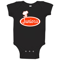 Juniors Most Fabulous Cheesecake New York Restaurant Logo Baby One Piece Juniors Most Fabulous Cheesecake New York Restaurant Logo Baby One Piece