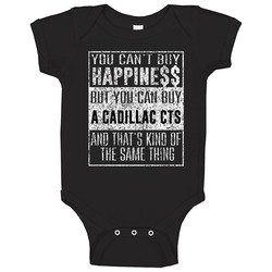 You Can't Buy Happiness Cadillac Cts Car Distressed Cool Baby One Piece You Can't Buy Happiness Cadillac Cts Car Distressed Cool Baby One Piece