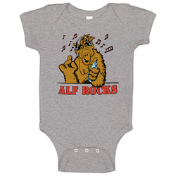 Alf Rocks Cool Retro Tv Show Baby One Piece Alf Rocks Cool Retro Tv Show Baby One Piece