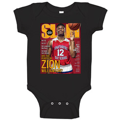 Slam Magazine Issue 210 Zion Williamson Popular Basketball Magazine Grunge Look Baby One Piece