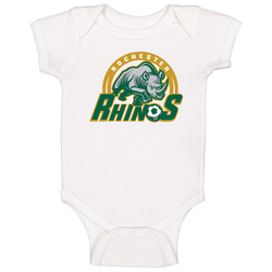 Rochester Rhinos A-league Soccer Fc Team Retro Logo Baby One Piece Rochester Rhinos A-league Soccer Fc Team Retro Logo Baby One Piece
