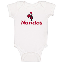 Nando's Peri Peri Sauce Bottle Label Logo Food Costume Baby One Piece Nando's Peri Peri Sauce Bottle Label Logo Food Costume Baby One Piece