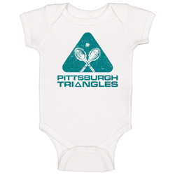 Pittsburgh Triangles World Team Tennis League Retro Team Logo Baby One Piece Pittsburgh Triangles World Team Tennis League Retro Team Logo Baby One Piece