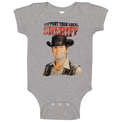 Support Your Local Sheriff 60s Western Movie Worn Look Vintage Unisex Baby One Piece Support Your Local Sheriff 60s Western Movie Worn Look Vintage Unisex Baby One Piece