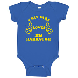 Jim Harbaugh This Girl Loves Basketball Hockey Baseball Football Baby One Piece Jim Harbaugh This Girl Loves Basketball Hockey Baseball Football Baby One Piece