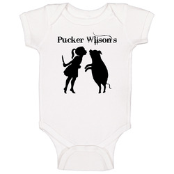 Pucker Wilson's Favorite Restaurant Baby One Piece Pucker Wilson's Favorite Restaurant Baby One Piece