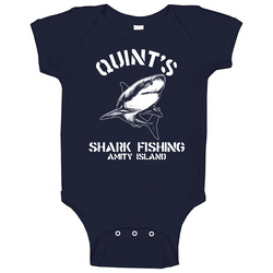 Jaws Quints Shark Fishing Amity Island Brody Baby One Piece Jaws Quints Shark Fishing Amity Island Brody Baby One Piece