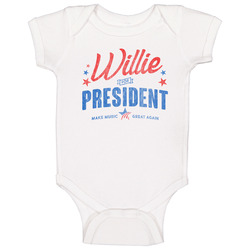 Willie For President American Country Music Fan Grunge Vintage Look Baby One Piece Willie For President American Country Music Fan Grunge Vintage Look Baby One Piece