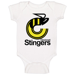 Cincinnati Stingers World Hockey Association Retro Team Logo Baby One Piece
