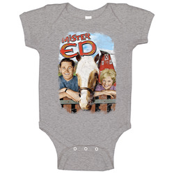 Mister Ed 60s Tv Series Show Worn Look Vintage Unisex Baby One Piece Mister Ed 60s Tv Series Show Worn Look Vintage Unisex Baby One Piece