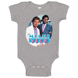 Miami Vice Retro Distressed Tv Show Baby One Piece Miami Vice Retro Distressed Tv Show Baby One Piece