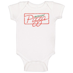 Mcdonalds Pizza 1970s Retro Food Baby One Piece Mcdonalds Pizza 1970s Retro Food Baby One Piece