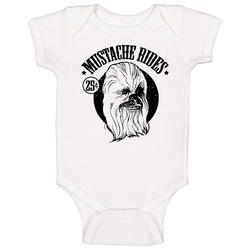 Mustache Rides Funny Chewbacca Star Wars Parody Baby One Piece Mustache Rides Funny Chewbacca Star Wars Parody Baby One Piece