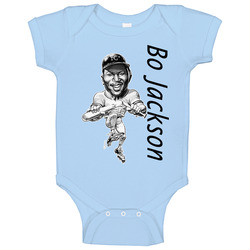 Bo Jackson Kansas City Los Angeles Baseball Baby One Piece Bo Jackson Kansas City Los Angeles Baseball Baby One Piece