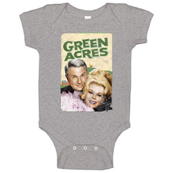 Green Acres 60s Tv Series Show Worn Look Vintage Unisex Baby One Piece Green Acres 60s Tv Series Show Worn Look Vintage Unisex Baby One Piece