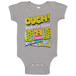 Ouch Bubble Gum Retro Candy Grunge Baby One Piece Ouch Bubble Gum Retro Candy Grunge Baby One Piece