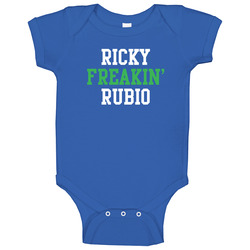 Ricky Rubio Freakin Favorite Minnesota Basketball Player Fan Baby One Piece Ricky Rubio Freakin Favorite Minnesota Basketball Player Fan Baby One Piece