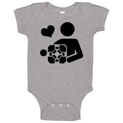 Love Companion Cube Portal Gaming Baby One Piece Love Companion Cube Portal Gaming Baby One Piece